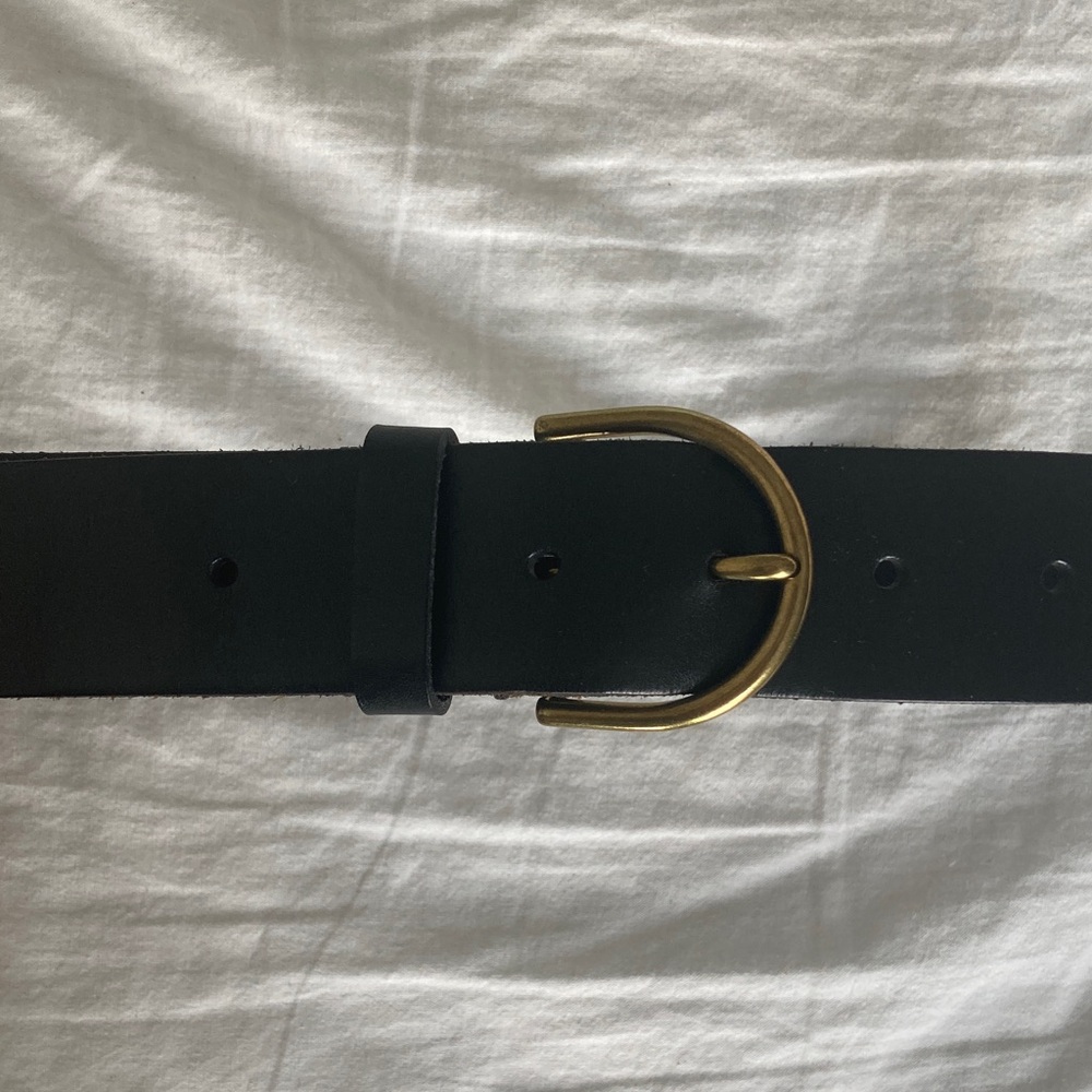 American Eagle Outfitters Black Belt with Gold Buckle